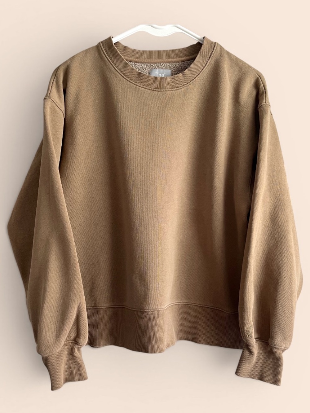 TNA by Aritzia CozyAF Fleece Chocolate Brown Sweatshirt Size 1 (XS-S)